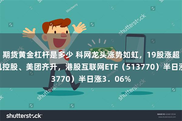 期货黄金杠杆是多少 科网龙头涨势如虹，19股涨超3%，腾讯控股、美团齐升，港股互联网ETF（513770）半日涨3．06%