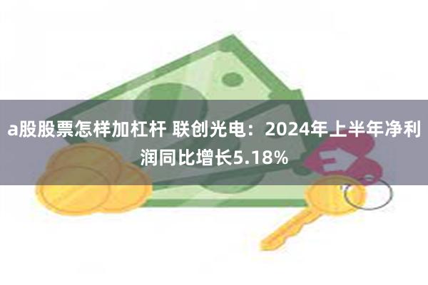 a股股票怎样加杠杆 联创光电：2024年上半年净利润同比增长5.18%