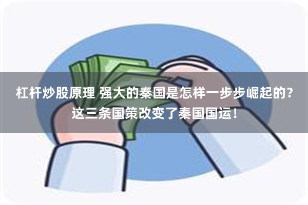 杠杆炒股原理 强大的秦国是怎样一步步崛起的？这三条国策改变了秦国国运！