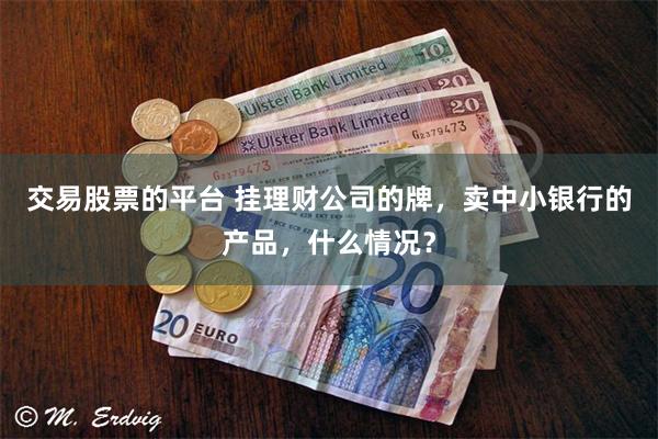 交易股票的平台 挂理财公司的牌，卖中小银行的产品，什么情况？